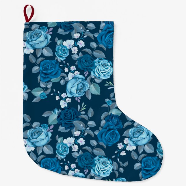 floral großer weihnachtsstrumpf (Vorderseite)