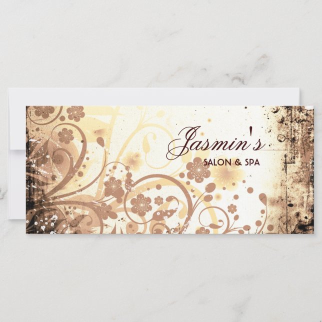 Floral Grunge Rack Card (Vorderseite)