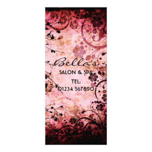 Floral Grunge Rack Card Werbekarte