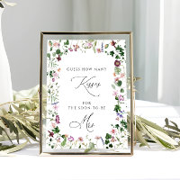 Floral Guess Wie viele Kisses Brautparty Game