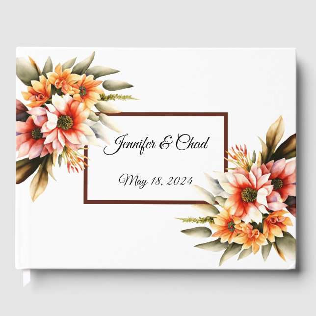 Floral Guest Book Gästebuch (Vorderseite)
