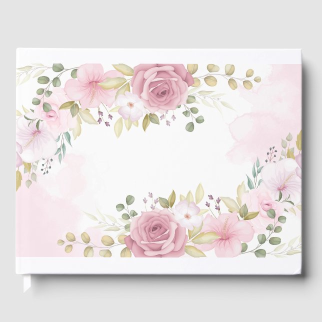 Floral Guest Book Gästebuch (Vorderseite)