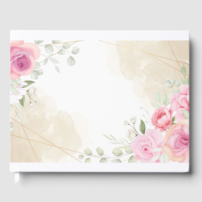 Floral Guest Book Gästebuch (Vorderseite)