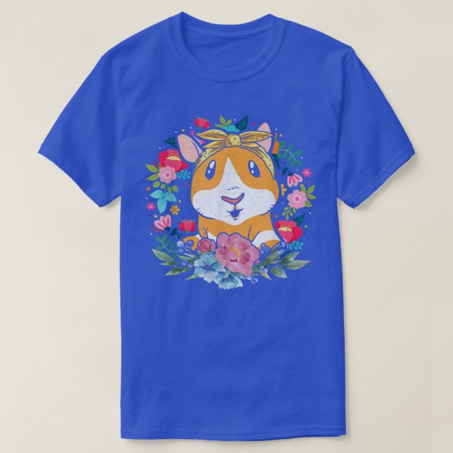 Floral Guinea Pig  T-Shirt (Design vorne)