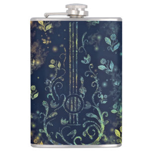 Floral Guitar Flask Flachmann