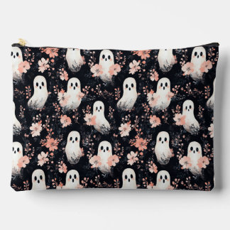 Floral Halloween Ghost Makeup Bag Zubehörtasche