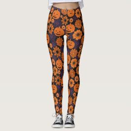 Floral Halloween Leggings
