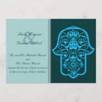 Floral Hamsa (blau) (Hochzeit)