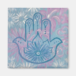 Floral Hamsa Magnet