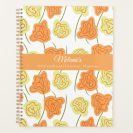 Floral Hand Draacher School Homeschool Planer