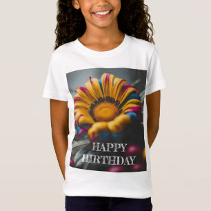 Floral Happy Birthday Girls' T-Shirt
