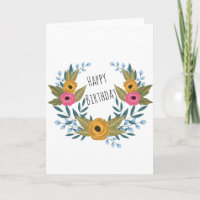 Floral Happy Birthday