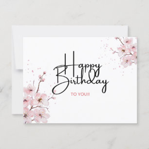 Floral Happy Birthday Postkarte