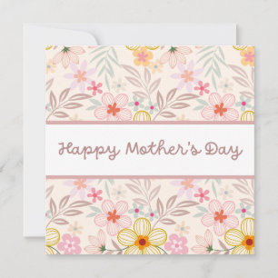 Floral Happy Mother Day Karte