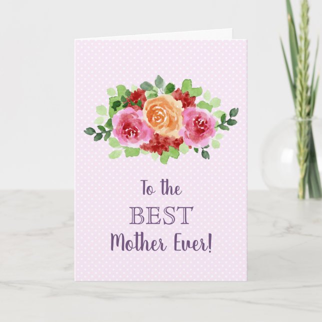Floral Happy Mother Day Karte (Vorderseite)