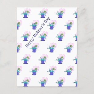 Floral Happy Mother Day Postkarte