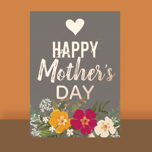 Floral Happy Mother's Day Foil Carte de vacances (Créateur téléchargé)