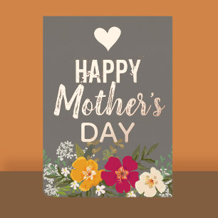 Floral Happy Mother's Day Foil Folien Feiertagskarte