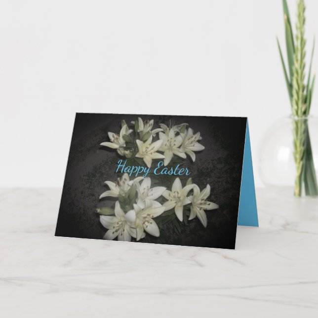 Floral Happy Osterfreude Lily Cluster Karte (Vorderseite)