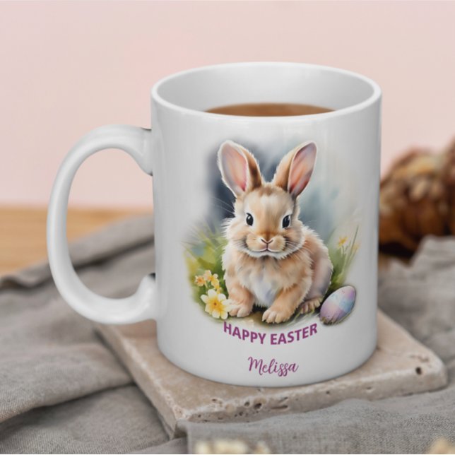 Floral Happy Ostersonne mit Ei Kaffeetasse (Von Creator hochgeladen)