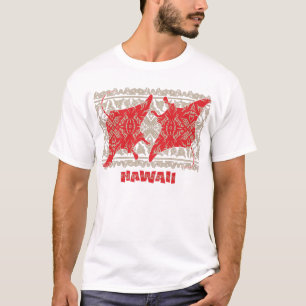 Floral Hawaiian Manta Ray T-Shirt