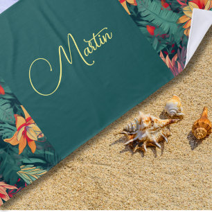 Floral Hawaiian Strandtuch