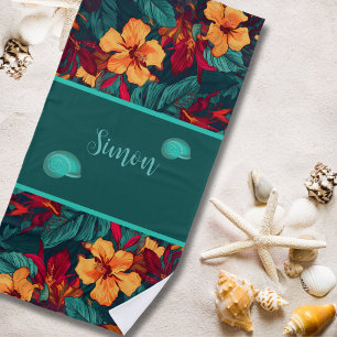 Floral Hawaiian Strandtuch