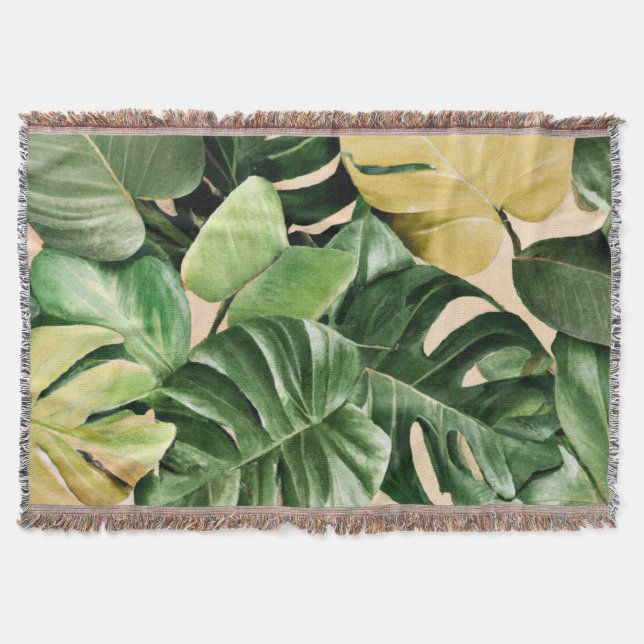 Floral/hawaiianisches/tropisches Blatt Decke (Vorderseite)