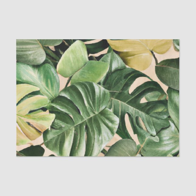 Floral/hawaiianisches/tropisches Blatt Seidenpapier (Vorderseite)
