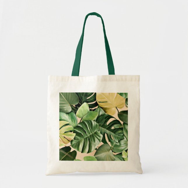 Floral/hawaiianisches/tropisches Blatt Tragetasche (Vorne)