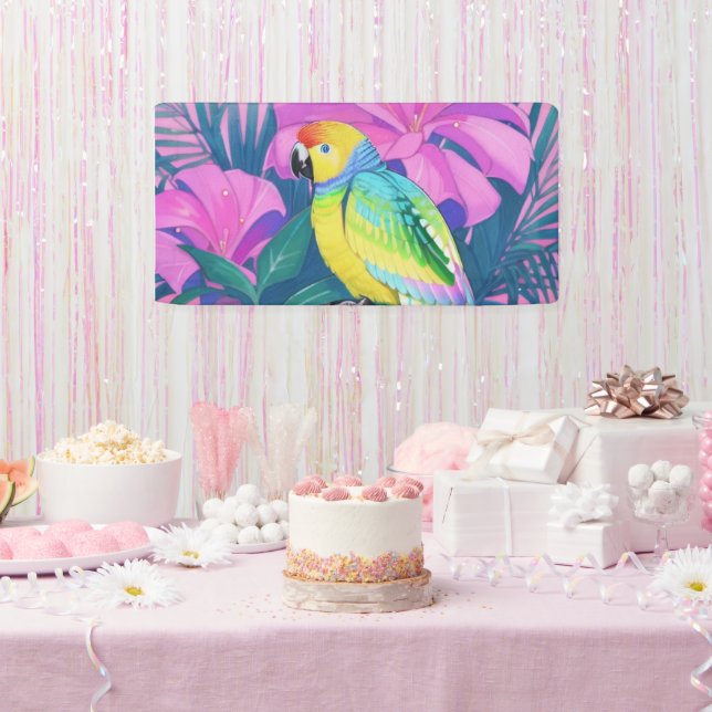Floral/hawaiisch/tropisch/papagei Banner (Party)