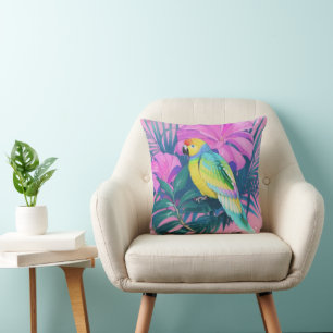Floral/hawaiisch/tropisch/papagei Kissen