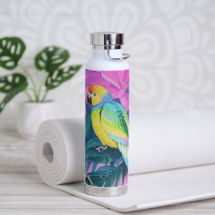 Floral/hawaiisch/tropisch/papagei Trinkflasche