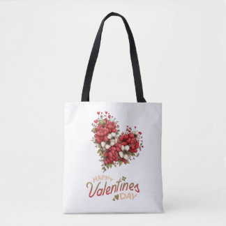 Floral Heart Bouquet Valentine's Day Tasche