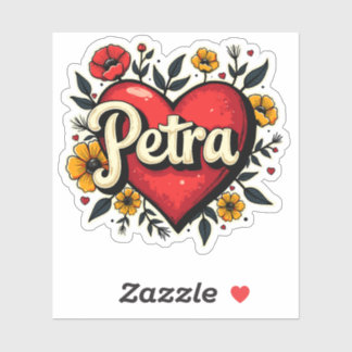 Floral Heart Petra 1 Aufkleber