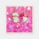 Floral Heart Pink Bokeh Serviette (Vorderseite)