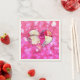 Floral Heart Pink Bokeh Serviette (Beispiel)