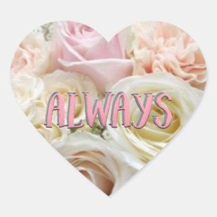 Floral Heart Sticker und Umschlag Aufkleber