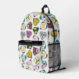 Floral Hearts Bedruckter Rucksack