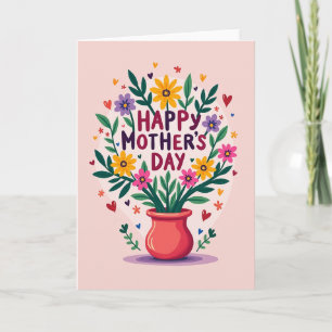 Floral Hearts Grußkarte Karte
