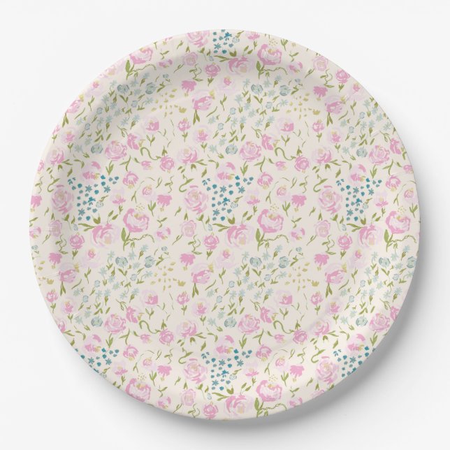 Floral Heaven Napkin Pappteller (Vorderseite)