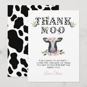 Floral Heilige Kuh danke Moo Birthday