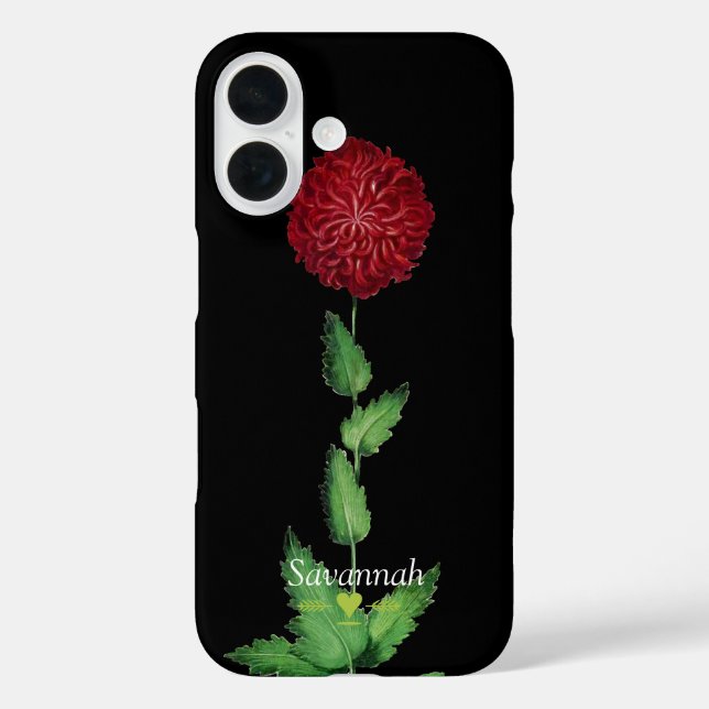 Floral Heirloom Exotic Black iphone 5 Fall iPhone 16 Hülle (Rückseite)