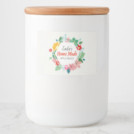 Floral Hexagon Apple Sauce Lebensmitteletikett