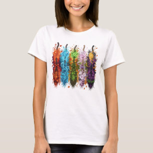 Floral Hexe Brooms Seasons T - Shirt