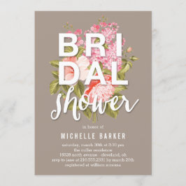 Floral Hintergrund EDITABLE FARBEN Brautparty Einladung