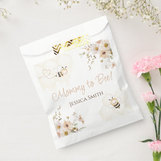 Floral Honey Bee Baby Dusche Geschenktütchen (Versiegelt)
