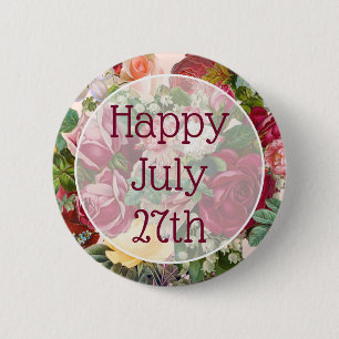 Floral Hübsch Happy Message Button