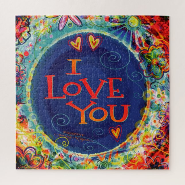 Floral Hübsch I Liebe You Valentine Fun Inspirivit (Vertikal)