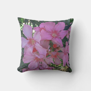 Floral Hübsch Pink Oleander Bloom Foto Blume Kissen